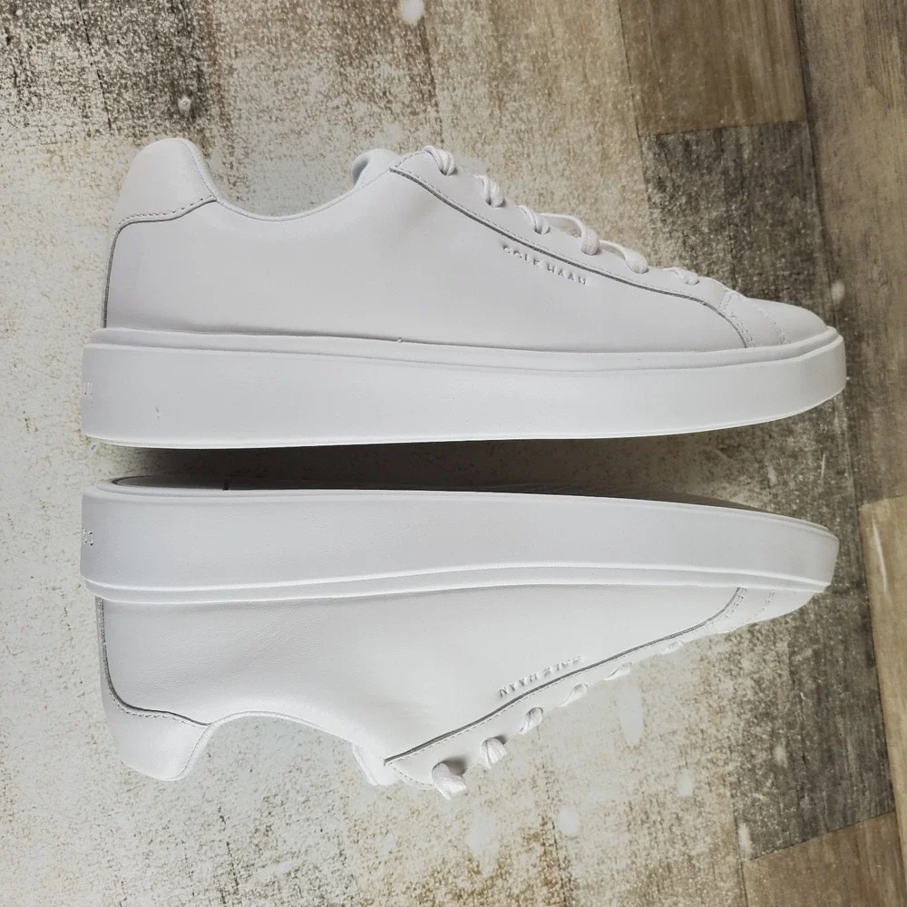 Cole Haan Grand Crosscourt Daily Kids Shoes Sz 9 9C White Leather Sneakers